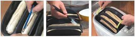 Příprava bagety v pekárně Moulinex Baguette Příprava bagety v pekárně Moulinex Baguette